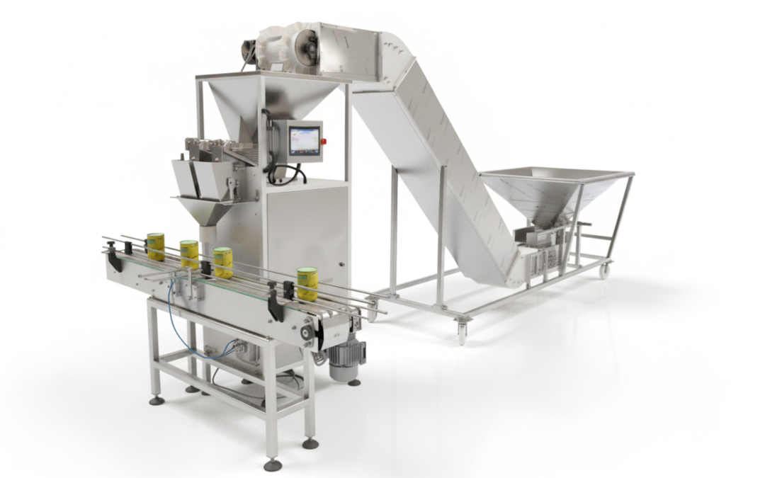 CONT L-CF 22 | Linear Weigher and Conveyor-Based Container/Can Filling Line